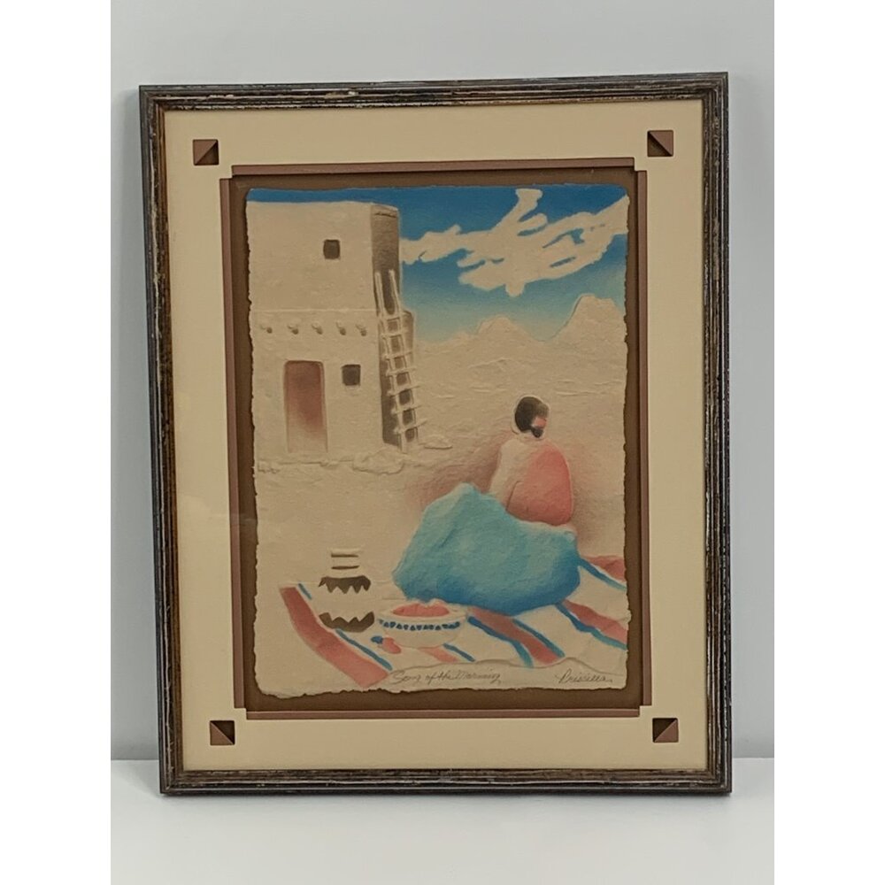 Figi Graphics Art "Song Of The Morning" Signed Priscillia 1992 With Original Tag